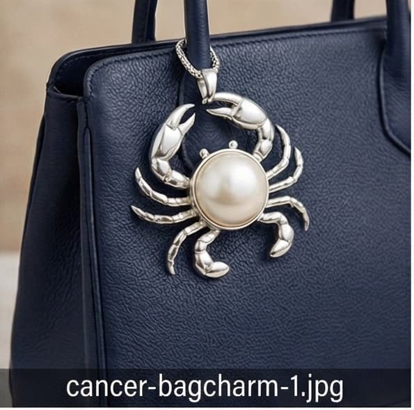 Cancer Zodiac Keychain cum Bag Charm