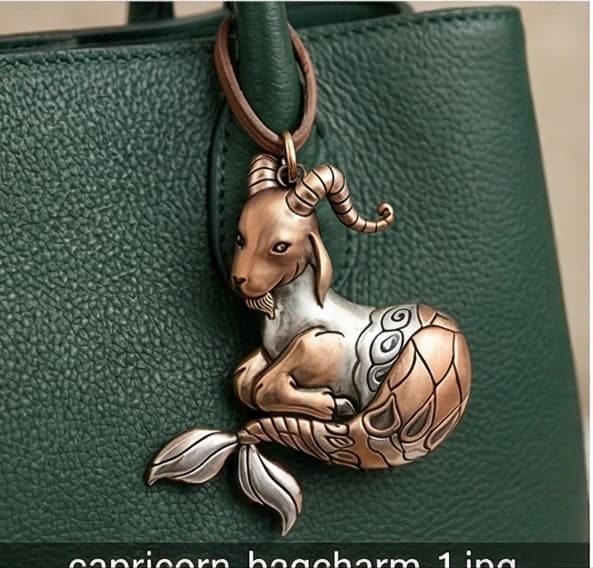 Capricorn Zodiac Keychain cum Bag Charm